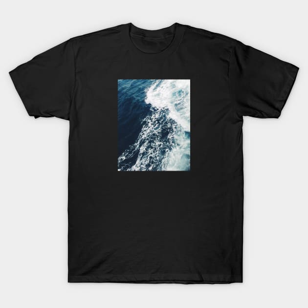 Deep Blue - Ocean Waves T-Shirt by Moshi Moshi Designs